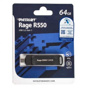 فلش مموری TYPE-C پتریوت مدل RAGE R550 ظرفیت 64 گیگابایت