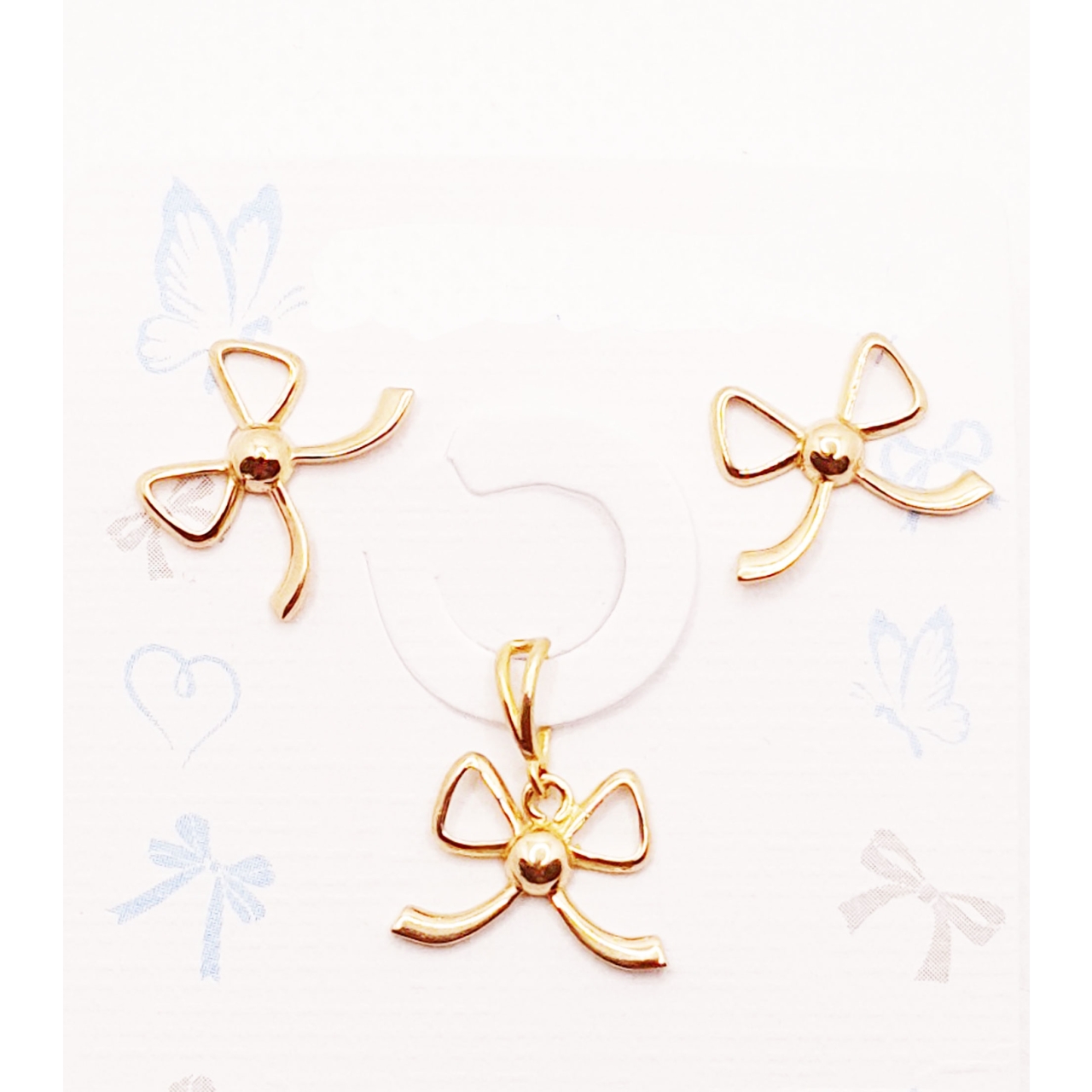 آویز گردنبند طلا 18 عیار زنانه مدل گیفت گلد کد 55