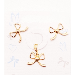 آویز گردنبند طلا 18 عیار زنانه مدل گیفت گلد کد 55