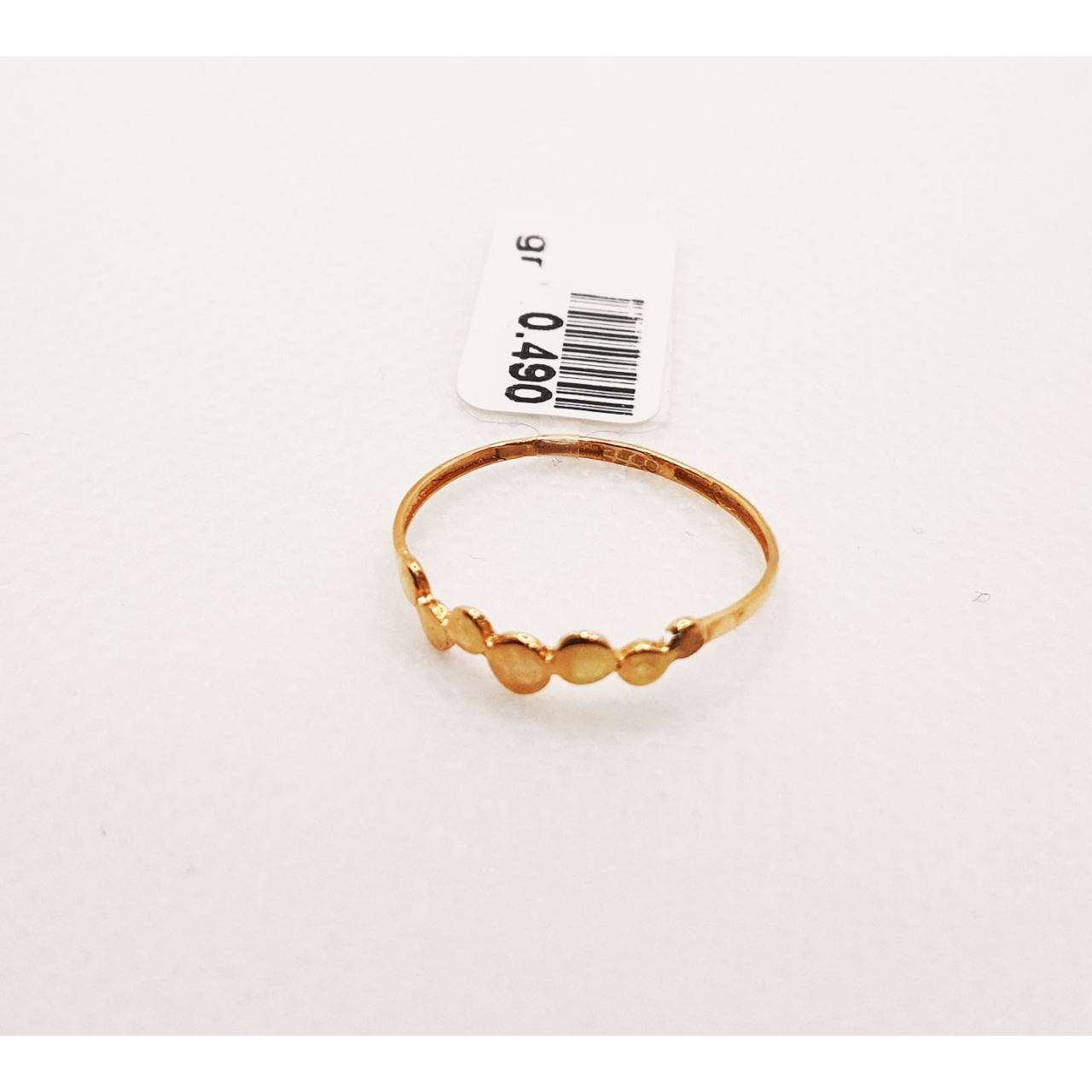 انگشتر طلای ۱۸ عیار مدل مینیمال کد 17 سایز 54