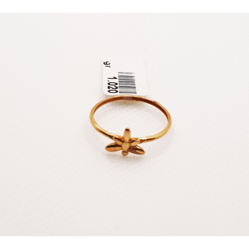 انگشتر طلای ۱۸ عیار مدل مینیمال کد 27 سایز 55