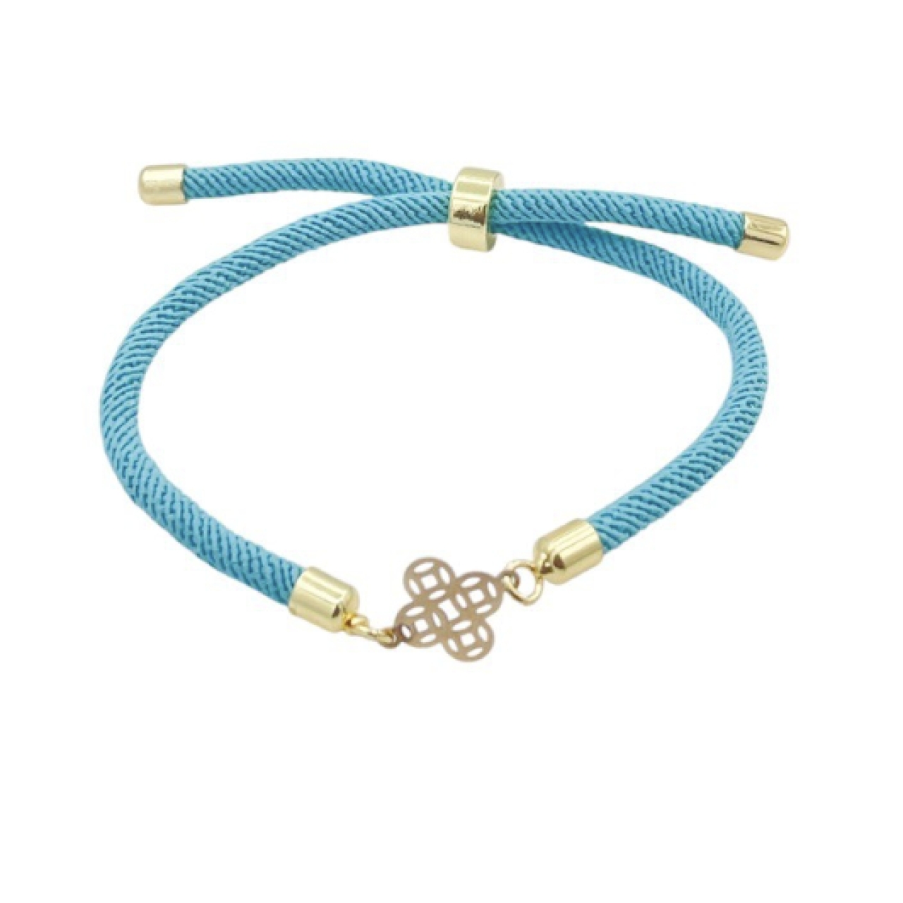 دستبند طلای 18 عیار بند ابریشمی کد DP152