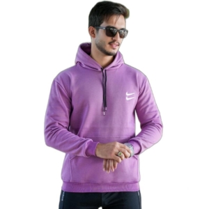 هودی مردانه و زنانه سه نخ داخل کرکی رنگ یاسی