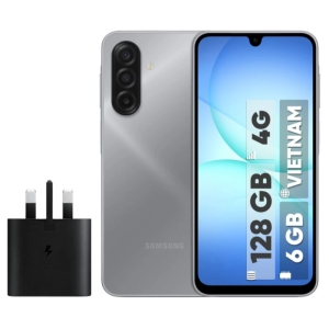 گوشی موبایل سامسونگ مدل Galaxy A17 4G دو سیم کارت ظرفیت 128 گیگابایت رم 6 گیگابایت ویتنام به همراه شارژر 25 وات سامسونگ