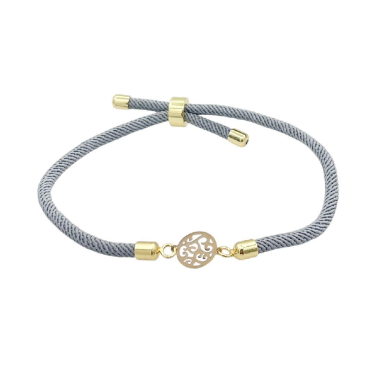 دستبند طلای 18 عیار بند ابریشمی کد DP142