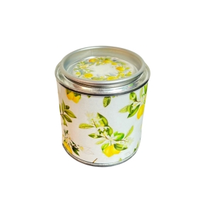 شمع جار فلزی مدل لیمویی معطر