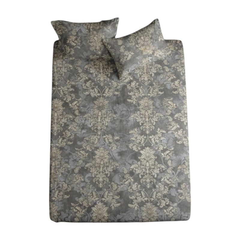 ست ملحفه کشدار دونفره پارچه ترک و روبالشی Cheshik مدل الانزا سایز 160*200 سانتی متر