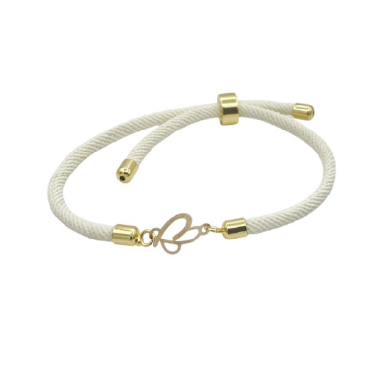 دستبند طلای 18 عیار بند ابریشمی کد DP153