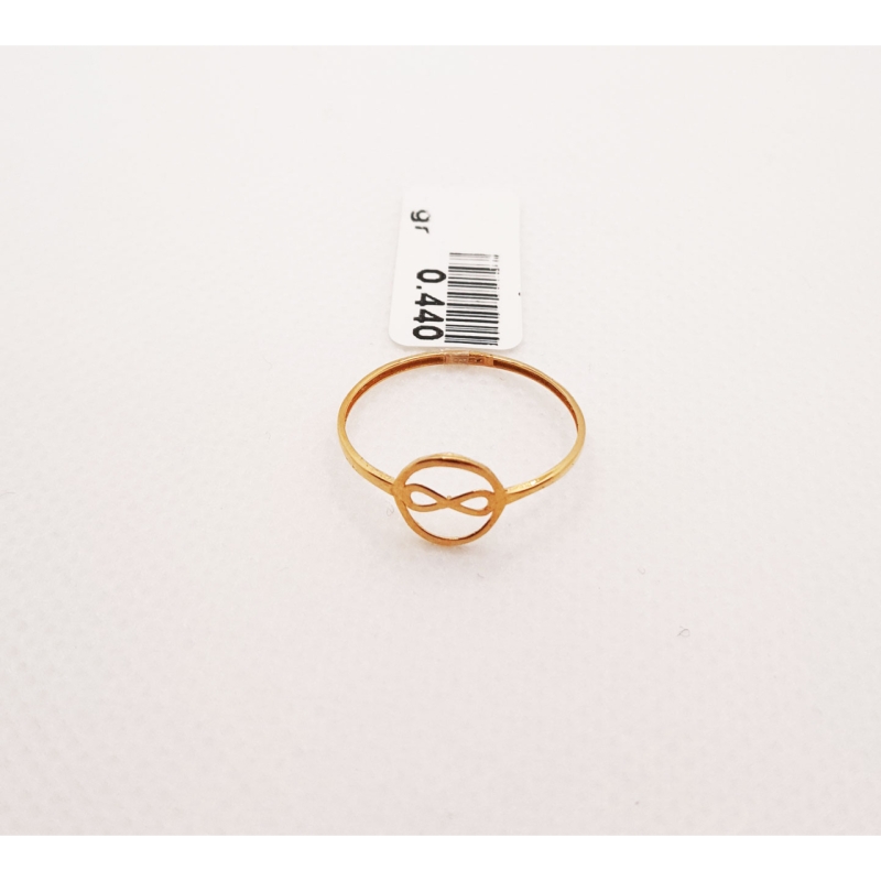 انگشتر طلای ۱۸ عیار مدل مینیمال کد 34 سایز 55