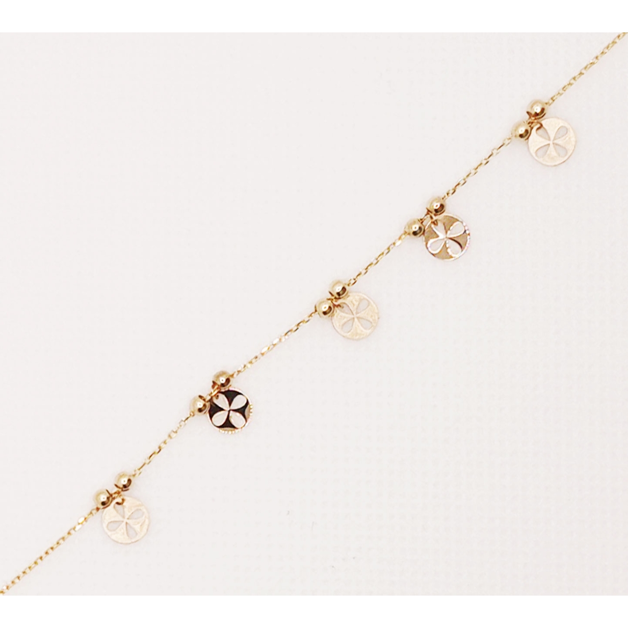  دستبند طلای 18 عیار مدل لیزری کد 86