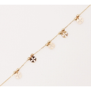  دستبند طلای 18 عیار مدل لیزری کد 86