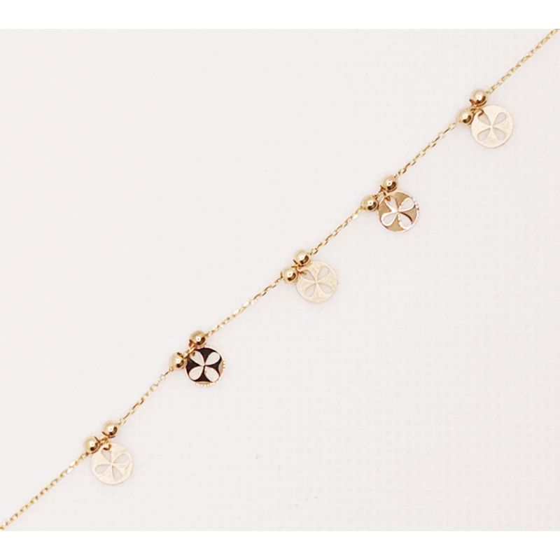  دستبند طلای 18 عیار مدل لیزری کد 86