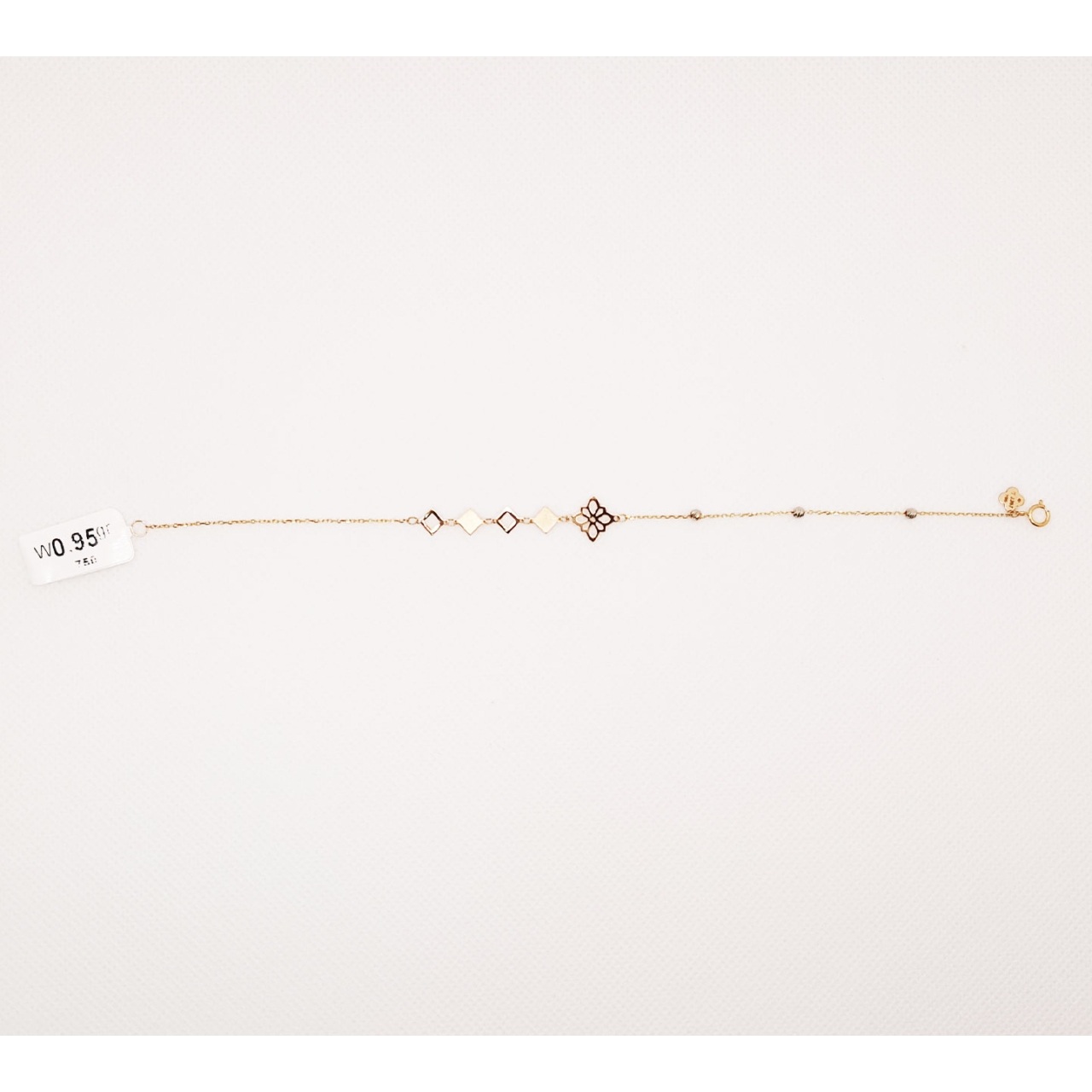 دستبند طلای 18 عیار مدل لیزری کد 84