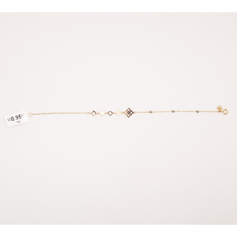 دستبند طلای 18 عیار مدل لیزری کد 84