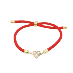 دستبند طلای 18 عیار بند ابریشمی کد DP143