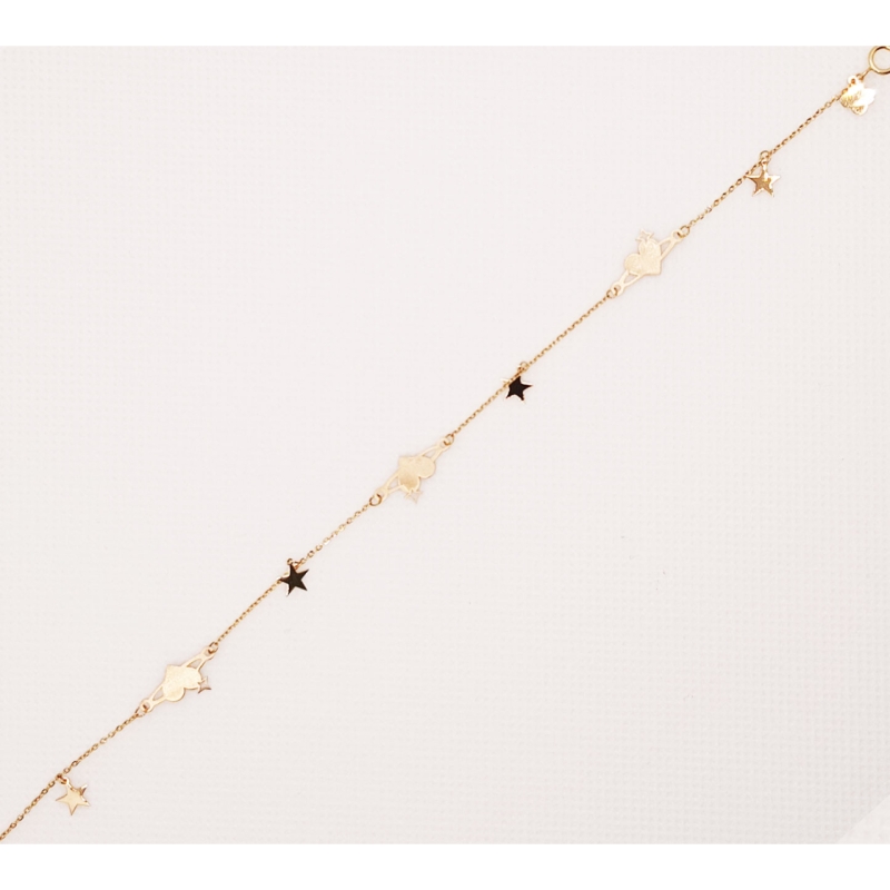  دستبند طلای 18 عیار مدل لیزری کد 100