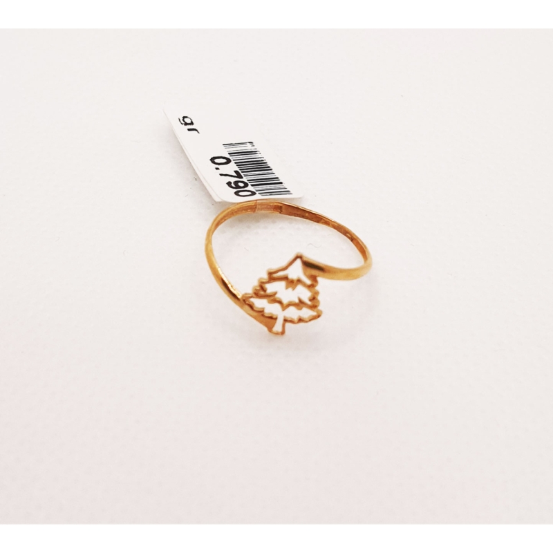 انگشتر طلای ۱۸ عیار مدل مینیمال کد 22 سایز 53