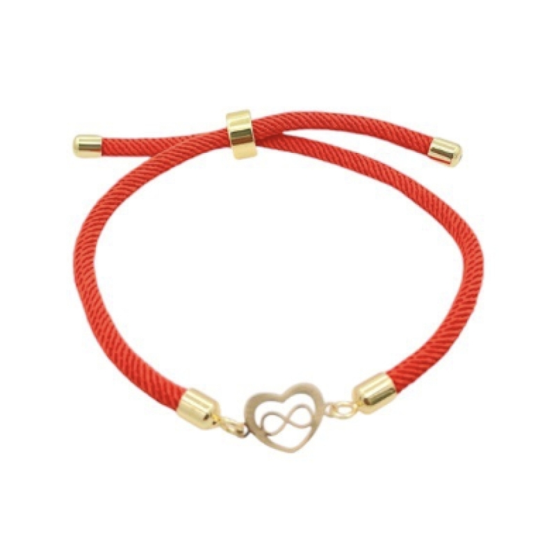 دستبند طلای 18 عیار بند ابریشمی کد DP163