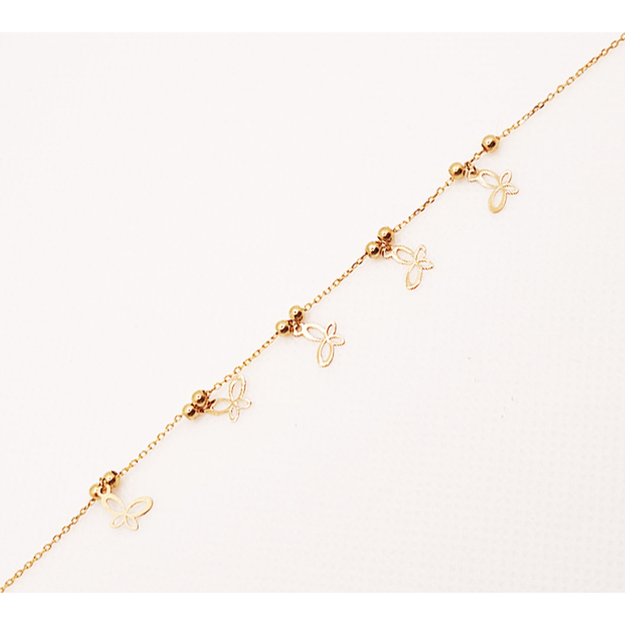 دستبند طلای ۱۸ عیار مدل لیزری کد ۸۲