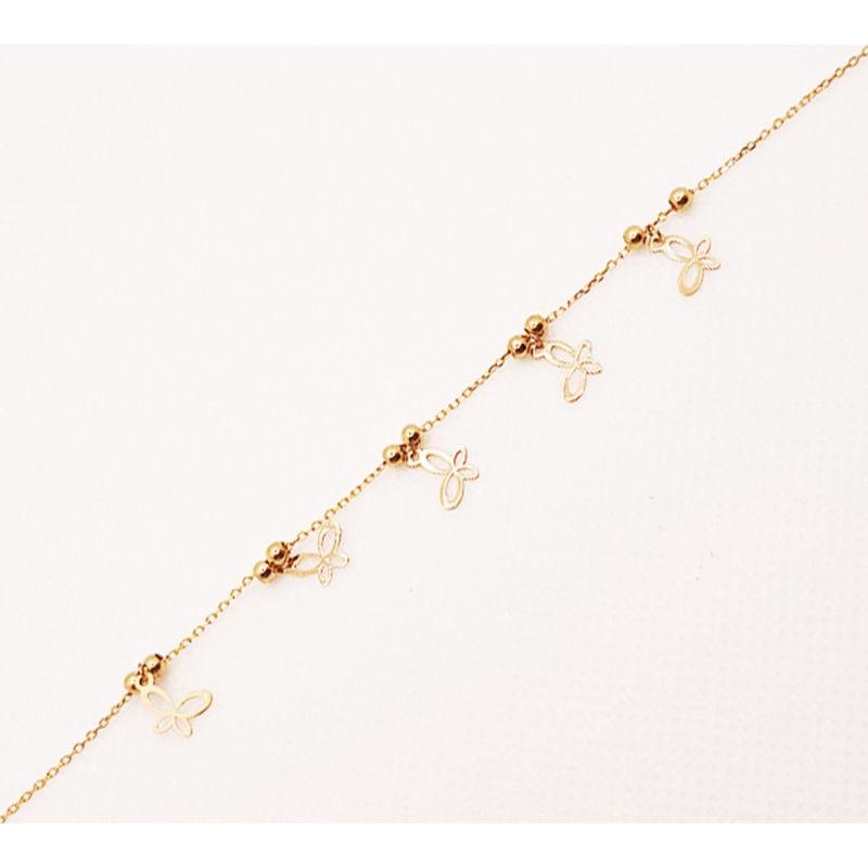 دستبند طلای ۱۸ عیار مدل لیزری کد ۸۲