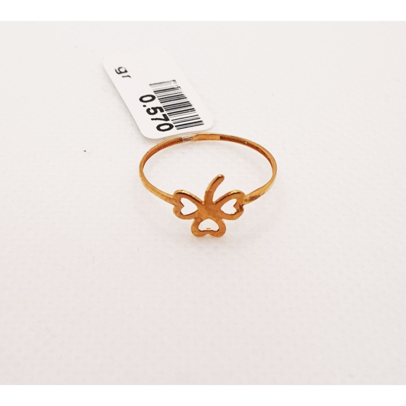 انگشتر طلای ۱۸ عیار مدل مینیمال کد 28 سایز 55