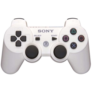 دسته بازی پلی استیشن 3 وایرلس رنگ سفید DUALSHOCK PS3