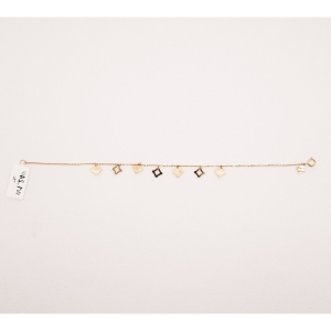  دستبند طلای 18 عیار مدل لیزری کد 98