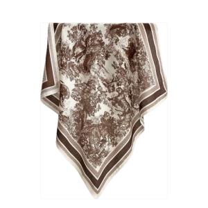 روسری قواره بزرگ دور دست دوز طرح فورست