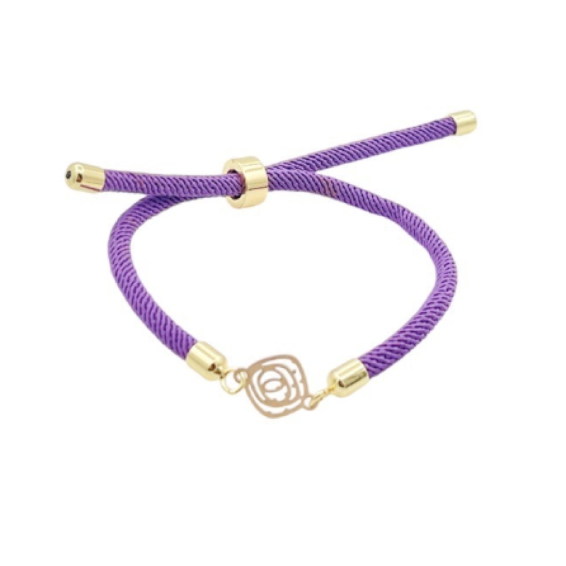 دستبند طلای 18 عیار بند ابریشمی کد DP170