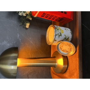 شمع جار فلزی مدل لیمویی معطر