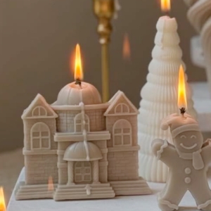 شمع مدل  خانه و کاج مجموعه 2 عددی