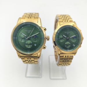 ساعت مچی عقربه ای ست زنانه مردانه سیتیزن مدل VIP gold 001