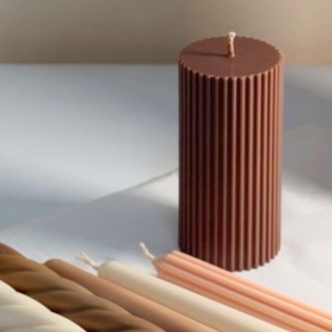 شمع استوانه شیاردار بلند
