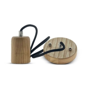 سرپیچ آویز لامپ چوبی