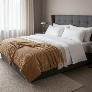 پتو مسافرتی دونفره شادیلون مدل کرکره ای سایز ۲۰۰*۲۲۰ سانتی متر