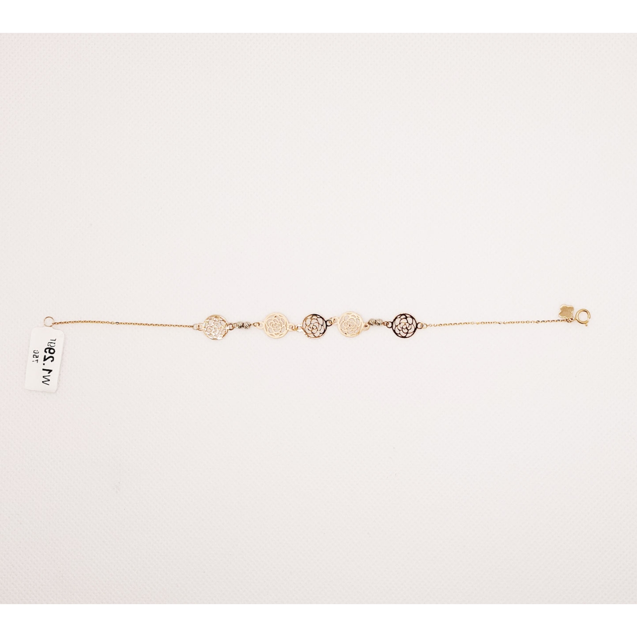  دستبند طلای 18 عیار مدل لیزری کد 97