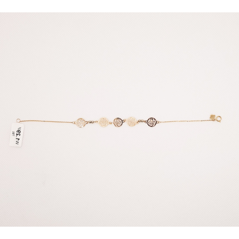  دستبند طلای 18 عیار مدل لیزری کد 97