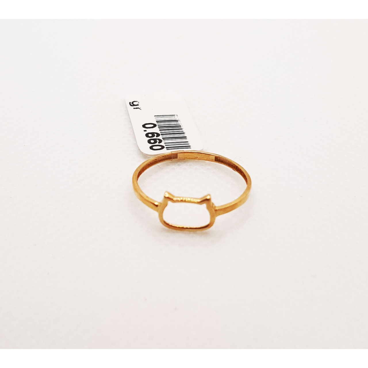 انگشتر طلای ۱۸ عیار مدل مینیمال کد 23 سایز 55