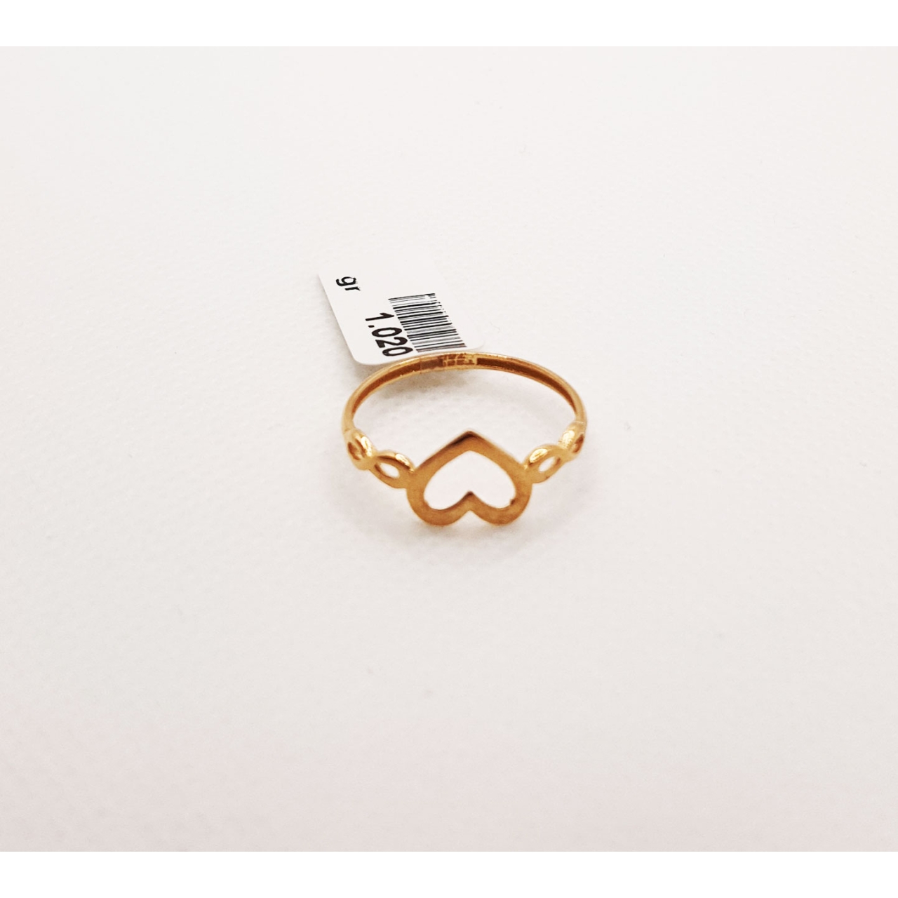 انگشتر طلای ۱۸ عیار مدل مینیمال کد 31 سایز 55