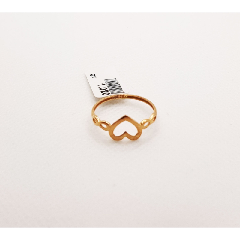 انگشتر طلای ۱۸ عیار مدل مینیمال کد 31 سایز 55