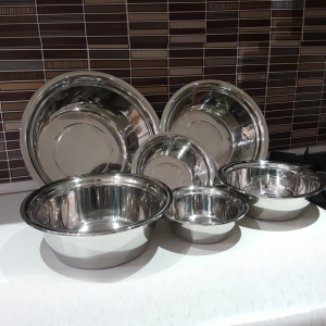 سرویس لگن یونیک لایف مدل استیل سنگین مجموعه 6 عددی