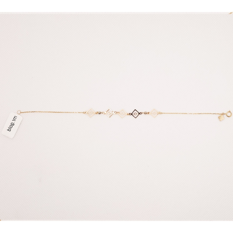  دستبند طلای 18 عیار مدل لیزری کد 95