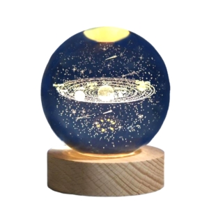 چراغ تزئینی مدل گوی کریستالی طرح منظومه شمسی