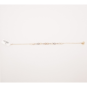 دستبند طلای 18 عیار مدل لیزری کد 83