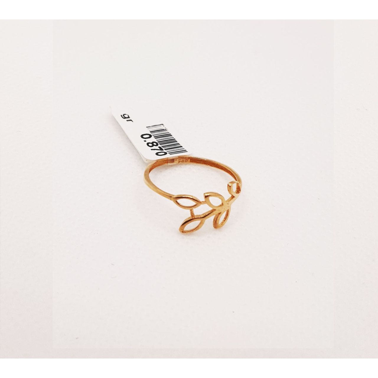 انگشتر طلای ۱۸ عیار مدل مینیمال کد 38 سایز 55