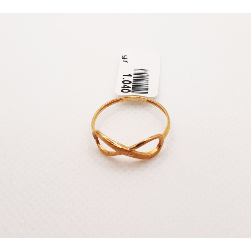 انگشتر طلای ۱۸ عیار مدل مینیمال کد 19 سایز 55