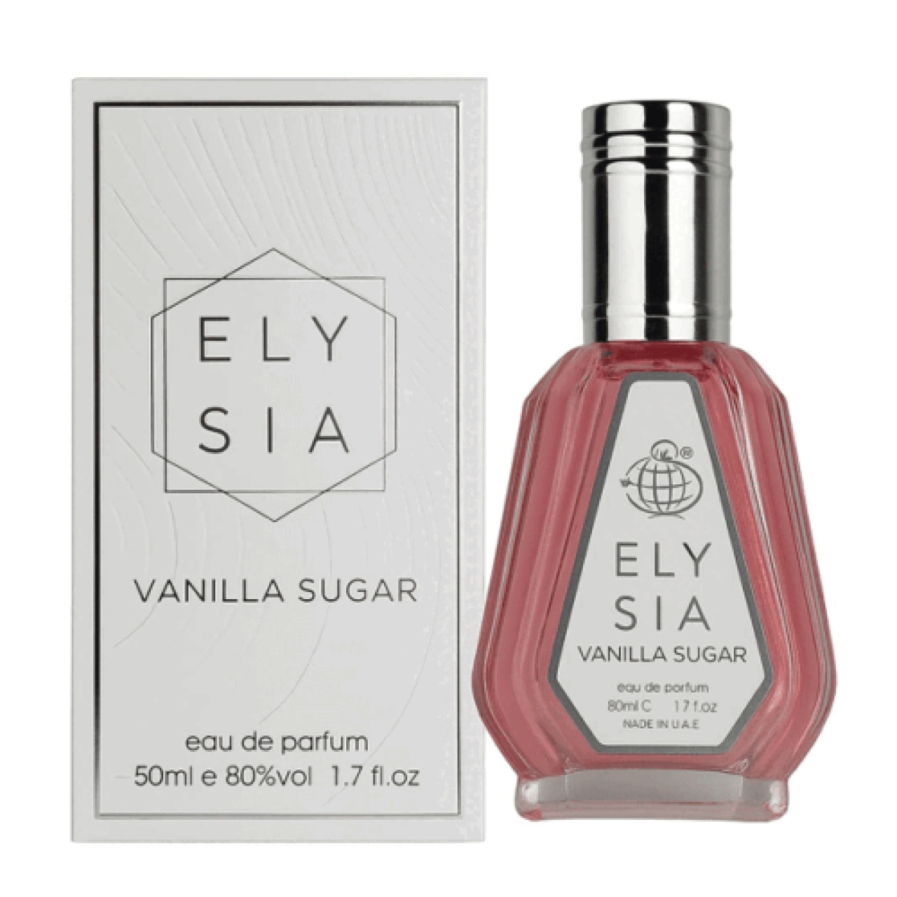 ادکلن زنانه فراگرنس ورد مدل الیسیا وانیلا شوگر رایحه کایالی وانیلا کندی راک شوگر 42 حجم ۵۰ میل