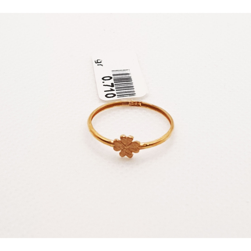 انگشتر طلای ۱۸ عیار مدل مینیمال کد 21 سایز 55