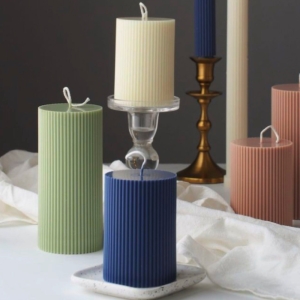 شمع استوانه شیاردار بلند