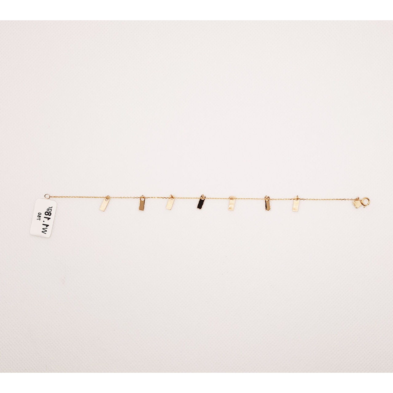  دستبند طلای 18 عیار مدل لیزری کد 102